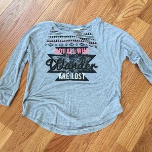Tween girls long sleeve shirt